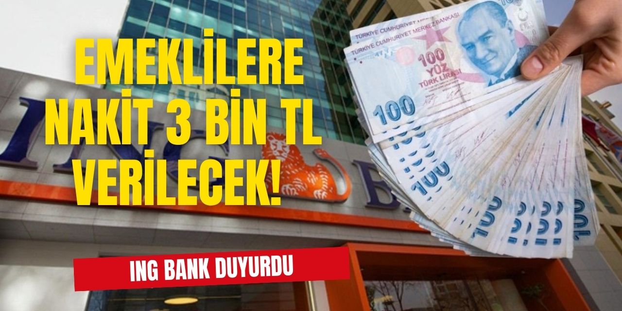 Emekliler bu ödemeyi duyunca havaya uçacak! ING Bank'a giden emeklilere ek 3 bin TL ödenecek