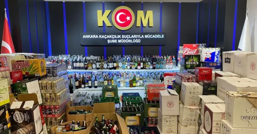 Ankara’da kaçak alkol operasyonu