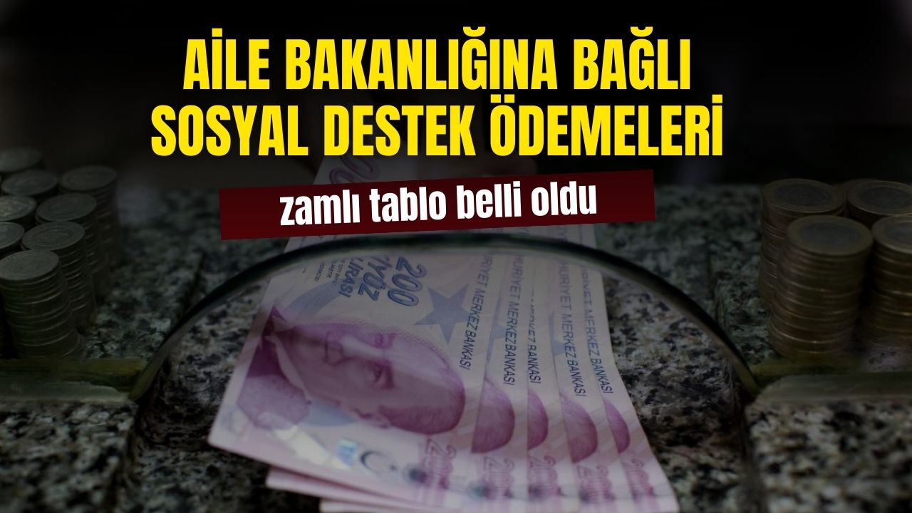 Aile Bakanlığı zamlı sosyal destek ödemeleri belli oldu! Engelli aylığı, evde bakım parası, yaşlılık aylığı zamlı ödeme tablosu