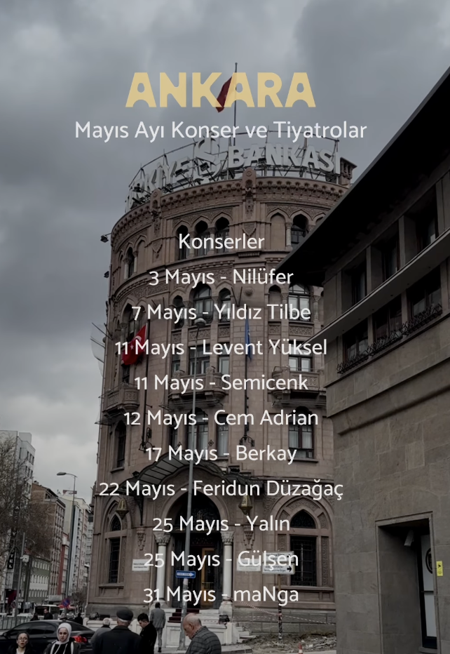 Ankara'da Mayıs Ayı Konser Takvimi Belli Oldu!