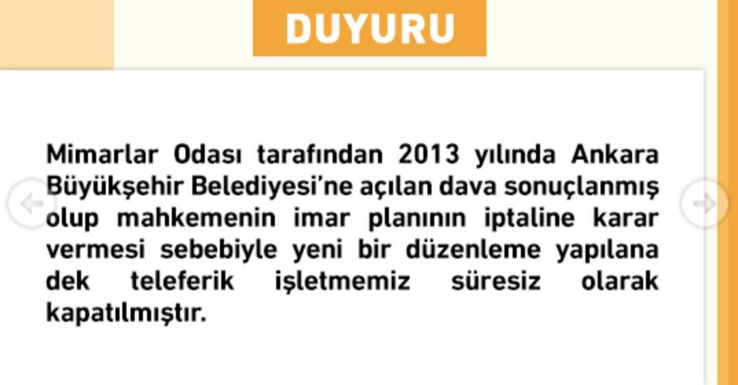 Ankara'da Ego duyurdu: o hizmet süresiz kapatıldı