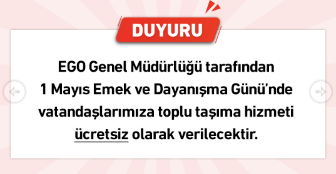 Ankara'da Ego kararı aldı milyonlara duyurdu! Yarından itibaren ücretsiz oldu