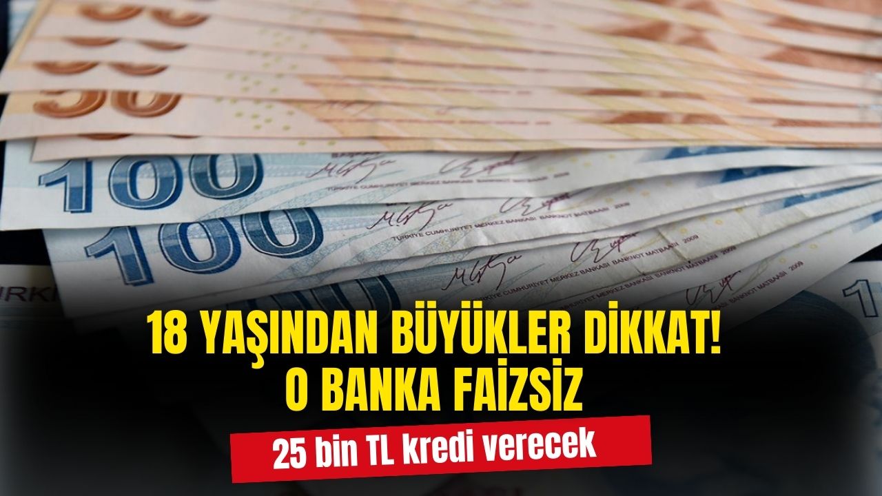 18 yaşından büyük olanlar dikkat! Faizsiz 25 bin TL kredi verilecek