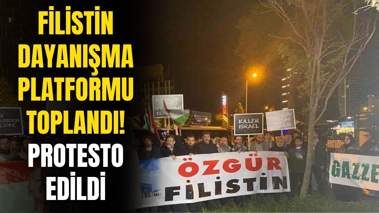 Filistin Dayanışma Platformu Ankara'da İsrail'in Refah'ta başlattığı saldırıyı protesto etti!