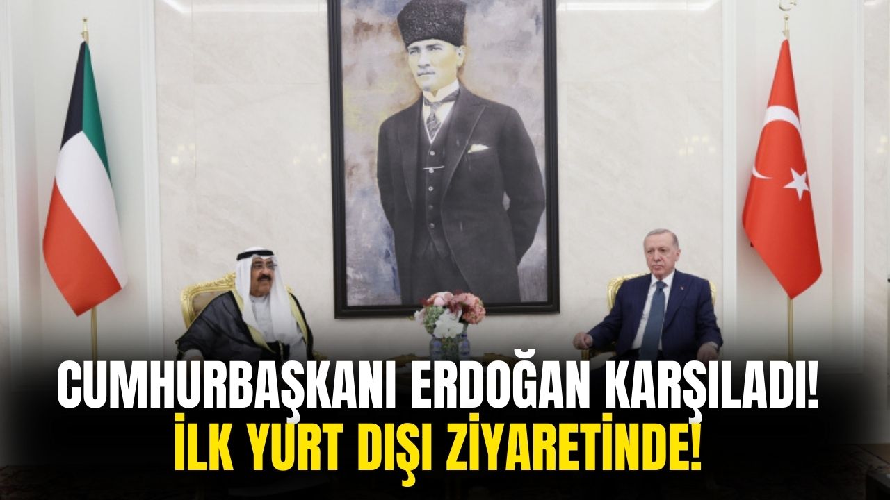 Cumhurbaşkanı Erdoğan Kuveyt Emiri Meşal el-Ahmed el-Cabir es-Sabah'ı Ankara'da karşıladı!