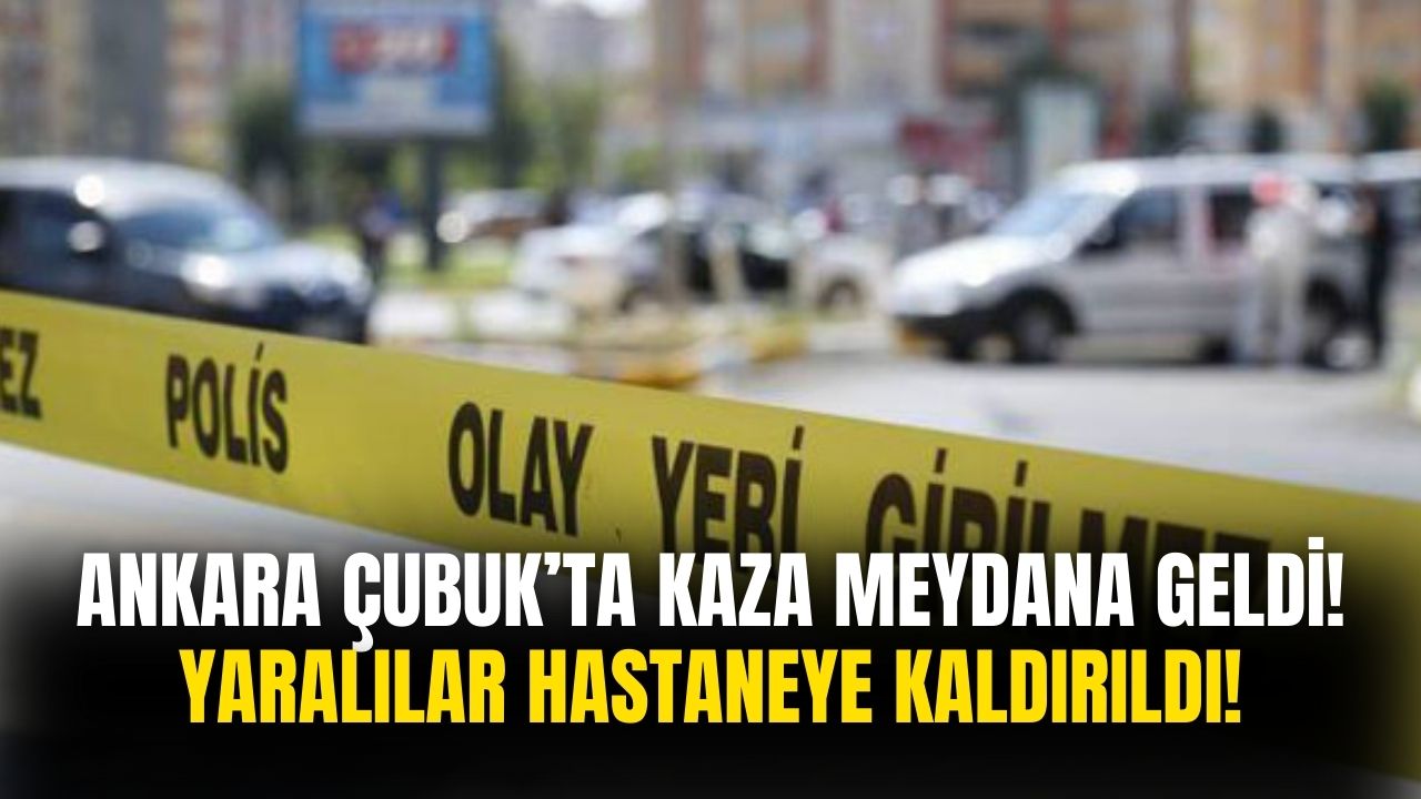 Ankara'da kamyonetle otomobil çarpışması sonucu 2 kişi yaralandı!