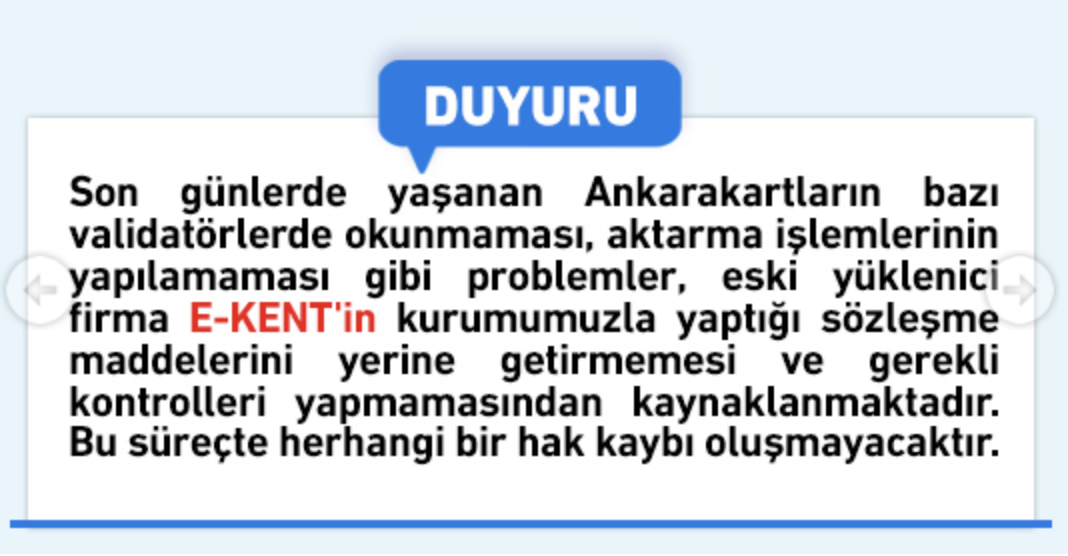 Ankara'da Ego Yaşanan Mağduriyet Sonrası Açıklama Yaptı! Yenileme Hızlıca Yapılıyor